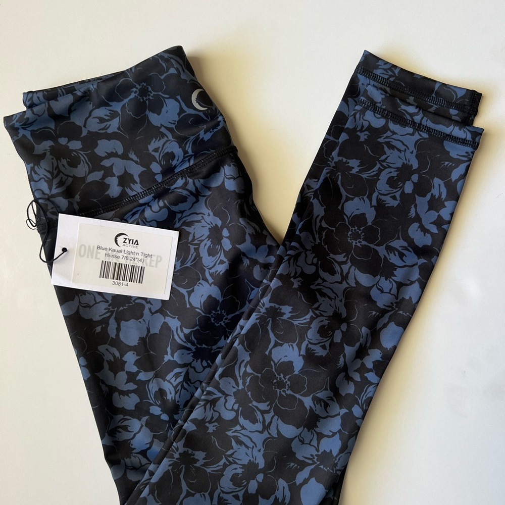 Zyia Blue Kauai Light n Tight Hi-Rise 7/8